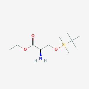 molecular formula C11H25NO3Si B8175193 Ethyl (2R)-2-amino-3-[(tert-butyldimethylsilyl)oxy]propanoate 