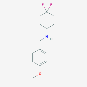 molecular formula C14H19F2NO B8175202 4,4-Difluoro-N-(4-methoxybenzyl)cyclohexanamine 