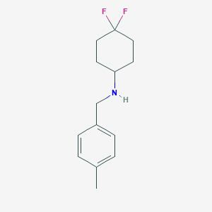 molecular formula C14H19F2N B8175206 4,4-Difluoro-N-(4-methylbenzyl)cyclohexanamine 