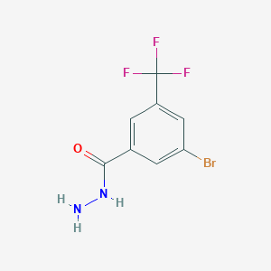 molecular formula C8H6BrF3N2O B8175243 3-Bromo-5-(trifluoromethyl)benzohydrazide 