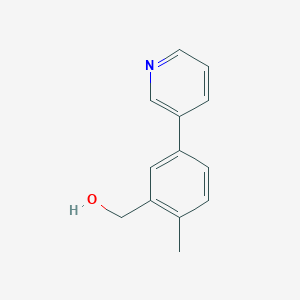 molecular formula C13H13NO B8175253 (2-Methyl-5-(pyridin-3-yl)phenyl)methanol 
