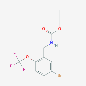 molecular formula C13H15BrF3NO3 B8175297 tert-Butyl 5-bromo-2-(trifluoromethoxy)benzylcarbamate 