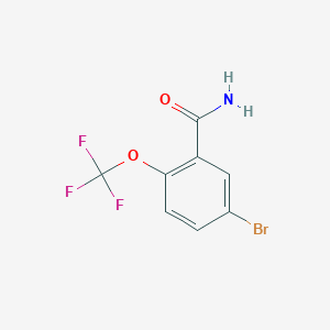 molecular formula C8H5BrF3NO2 B8175300 5-Bromo-2-(trifluoromethoxy)benzamide 