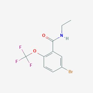 molecular formula C10H9BrF3NO2 B8175320 5-Bromo-N-ethyl-2-(trifluoromethoxy)benzamide 