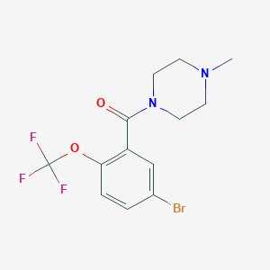 molecular formula C13H14BrF3N2O2 B8175359 (5-Bromo-2-(trifluoromethoxy)phenyl)(4-methylpiperazin-1-yl)methanone 