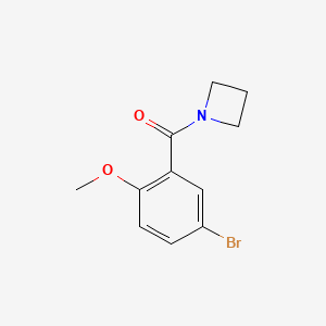 molecular formula C11H12BrNO2 B8175371 1-(5-Bromo-2-methoxybenzoyl)azetidine 