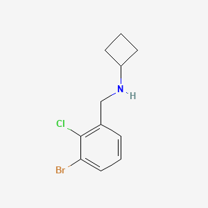 molecular formula C11H13BrClN B8175403 N-(3-bromo-2-chlorobenzyl)cyclobutanamine 
