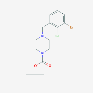 molecular formula C16H22BrClN2O2 B8175421 tert-Butyl 4-(3-bromo-2-chlorobenzyl)piperazine-1-carboxylate 
