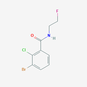 molecular formula C9H8BrClFNO B8175429 3-Bromo-2-chloro-N-(2-fluoroethyl)benzamide 