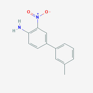 molecular formula C13H12N2O2 B8175434 3'-Methyl-3-nitro-[1,1'-biphenyl]-4-amine 