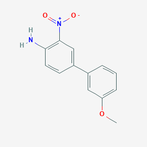 molecular formula C13H12N2O3 B8175438 3'-Methoxy-3-nitro-[1,1'-biphenyl]-4-amine 