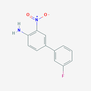 molecular formula C12H9FN2O2 B8175442 3'-氟-3-硝基-[1,1'-联苯]-4-胺 