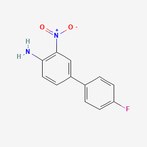 molecular formula C12H9FN2O2 B8175451 (4'-Fluoro-3-nitrobiphenyl-4-yl)amine 