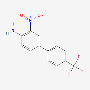 molecular formula C13H9F3N2O2 B8175459 [3-Nitro-4'-(trifluoromethyl)-4-biphenylyl]amine CAS No. 856897-95-5