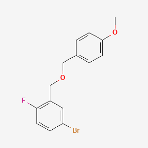 molecular formula C15H14BrFO2 B8175474 4-Bromo-1-fluoro-2-(((4-methoxybenzyl)oxy)methyl)benzene 