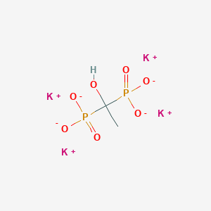 molecular formula C2H4K4O7P2 B081755 Tetrapotassium etidronate CAS No. 14860-53-8