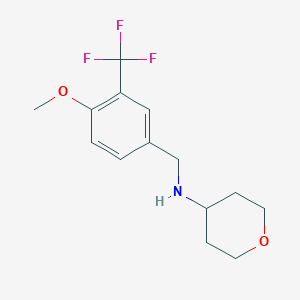 N-(4-Methoxy-3-(trifluoromethyl)benzyl)tetrahydro-2H-pyran-4-amine