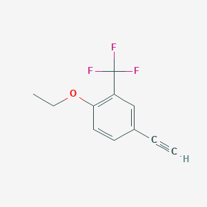 molecular formula C11H9F3O B8175511 1-Ethoxy-4-ethynyl-2-(trifluoromethyl)benzene 