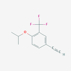 molecular formula C12H11F3O B8175513 4-Ethynyl-1-isopropoxy-2-(trifluoromethyl)benzene 