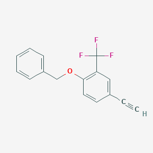 molecular formula C16H11F3O B8175516 1-(Benzyloxy)-4-ethynyl-2-(trifluoromethyl)benzene 