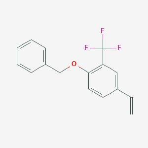 molecular formula C16H13F3O B8175524 1-(Benzyloxy)-2-(trifluoromethyl)-4-vinylbenzene 