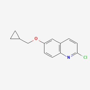 molecular formula C13H12ClNO B8175553 2-Chloro-6-(cyclopropylmethoxy)quinoline 