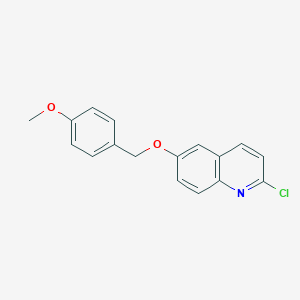 molecular formula C17H14ClNO2 B8175564 2-Chloro-6-((4-methoxybenzyl)oxy)quinoline 