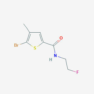 molecular formula C8H9BrFNOS B8175572 5-Bromo-N-(2-fluoroethyl)-4-methylthiophene-2-carboxamide 