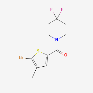 molecular formula C11H12BrF2NOS B8175579 (5-Bromo-4-methylthiophen-2-yl)(4,4-difluoropiperidin-1-yl)methanone 