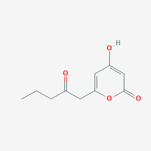 molecular formula C10H12O4 B8175583 4-Hydroxy-6-(2-oxopentyl)-2H-pyran-2-one 