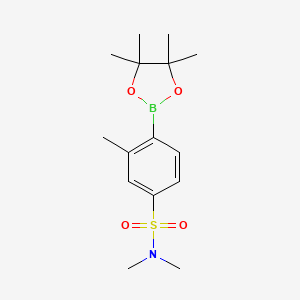 molecular formula C15H24BNO4S B8175655 3,N,N-Trimethyl-4-(4,4,5,5-tetramethyl-[1,3,2]dioxaborolan-2-yl)-benzenesulfonamide 