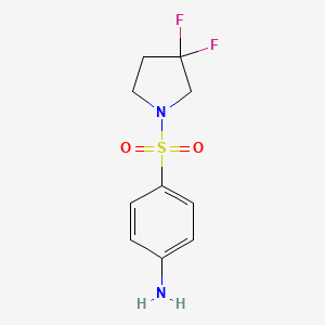 molecular formula C10H12F2N2O2S B8175696 4-((3,3-Difluoropyrrolidin-1-yl)sulfonyl)aniline 
