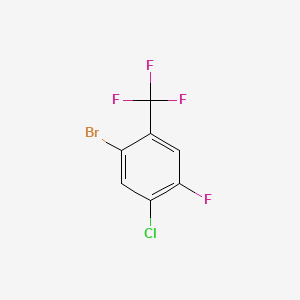 molecular formula C7H2BrClF4 B8175799 1-Bromo-5-chloro-4-fluoro-2-(trifluoromethyl)benzene 