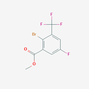 molecular formula C9H5BrF4O2 B8175800 Methyl 2-bromo-5-fluoro-3-(trifluoromethyl)benzoate 