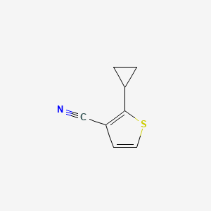 molecular formula C8H7NS B8175837 2-Cyclopropylthiophene-3-carbonitrile 