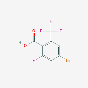 molecular formula C8H3BrF4O2 B8175842 4-Bromo-2-fluoro-6-(trifluoromethyl)benzoic acid 