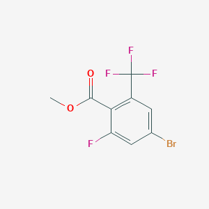 molecular formula C9H5BrF4O2 B8175858 Methyl 4-bromo-2-fluoro-6-(trifluoromethyl)benzoate 