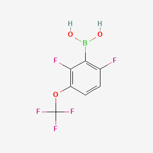 molecular formula C7H4BF5O3 B8175888 [2,6-Difluoro-3-(trifluoromethoxy)phenyl]boronic acid 