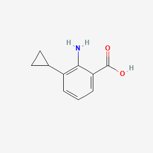 molecular formula C10H11NO2 B8175897 2-Amino-3-cyclopropylbenzoic acid 