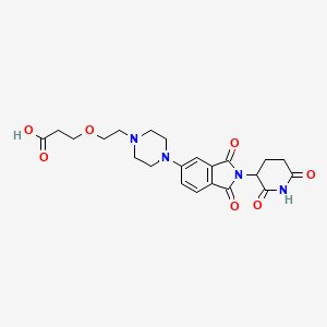 molecular formula C22H26N4O7 B8175942 Thalidomide-Piperazine-PEG1-COOH 
