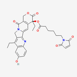 molecular formula C32H31N3O8 B8176009 [(19S)-10,19-diethyl-7-hydroxy-14,18-dioxo-17-oxa-3,13-diazapentacyclo[11.8.0.02,11.04,9.015,20]henicosa-1(21),2,4(9),5,7,10,15(20)-heptaen-19-yl] 6-(2,5-dioxopyrrol-1-yl)hexanoate 