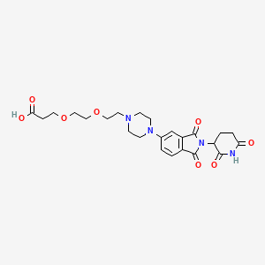 molecular formula C24H30N4O8 B8176024 Thalidomide-Piperazine-PEG2-COOH 
