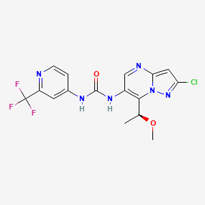 Urea, N-[2-chloro-7-[(1S)-1-methoxyethyl]pyrazolo[1,5-a]pyrimidin-6-yl]-N'-[2-(trifluoromethyl)-4-pyridinyl]-