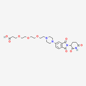 molecular formula C26H34N4O9 B8176063 Thalidomide-Piperazine-PEG3-COOH 