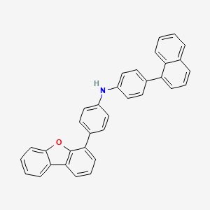 molecular formula C34H23NO B8176068 4-(Dibenzo[b,d]furan-4-yl)-N-(4-(naphthalen-1-yl)phenyl)aniline 