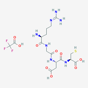 molecular formula C17H28F3N7O9S B8176090 Arg-Gly-Asp-Cys (TFA) 