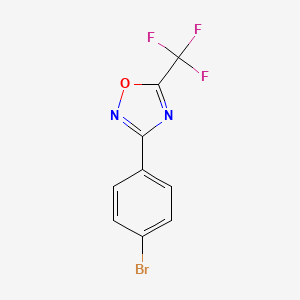 molecular formula C9H4BrF3N2O B8176096 3-(4-Bromophenyl)-5-(trifluoromethyl)-1,2,4-oxadiazole 