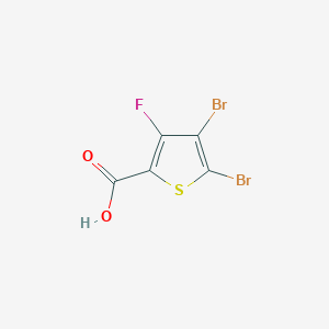 molecular formula C5HBr2FO2S B8176105 4,5-Dibromo-3-fluorothiophene-2-carboxylic acid 