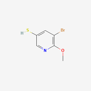 molecular formula C6H6BrNOS B8176115 5-Bromo-6-methoxypyridine-3-thiol 