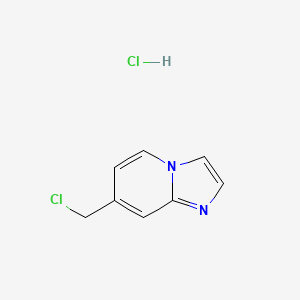 molecular formula C8H8Cl2N2 B8176118 7-(Chloromethyl)imidazo[1,2-a]pyridine hydrochloride 